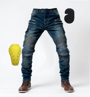 Motorcycle Gear Jeans - รถจักรยานยนต์ขี่กางเกงกางเกงยีนส์ผู้ชายAnti-FallกางเกงOff-Roadรถจักรยานยนต์กางเกงป้องกันเกียร์สี่-ชิ้น