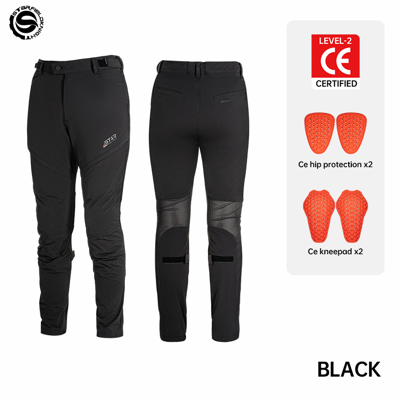 Motorcycle Gear Jeans - สตาร์ฟิลด์ไนท์กางเกงขี่มอเตอร์ไซค์กางเกงผู้ชายฤดูร้อนระบายอากาศได้แห้งเร็วพร้อมอุปกรณ์ป้องกัน CE