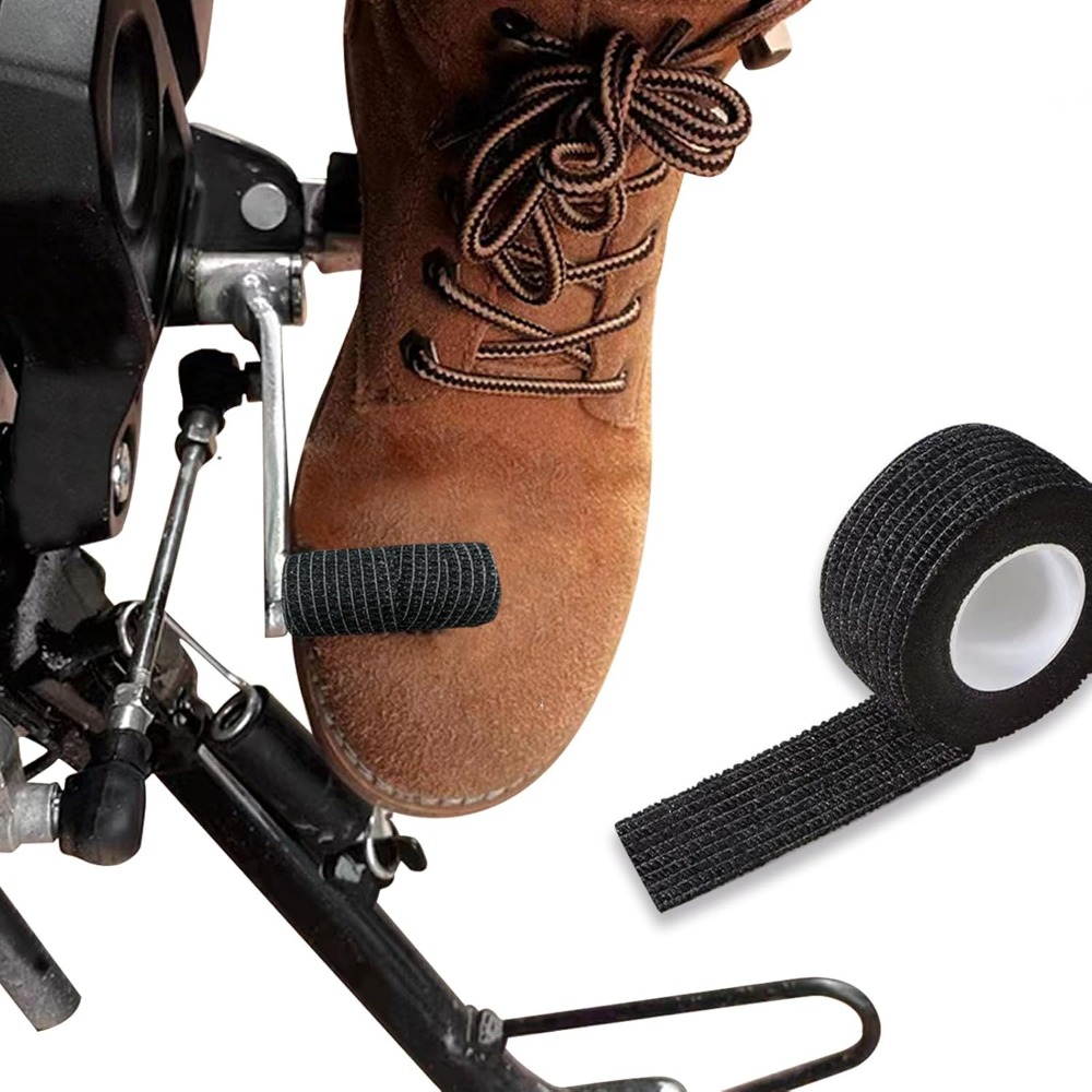 Motorcycle Gear Boots - ที่ครอบรองเท้าป้องกันรอยขีดข่วนสำหรับเปลี่ยนเกียร์มอเตอร์ไซค์ สายรัดยางยืดปรับได้ ป้องกันการลื่นไถล อุปกรณ์เสริมสำหรับมอเตอร์ไซค์