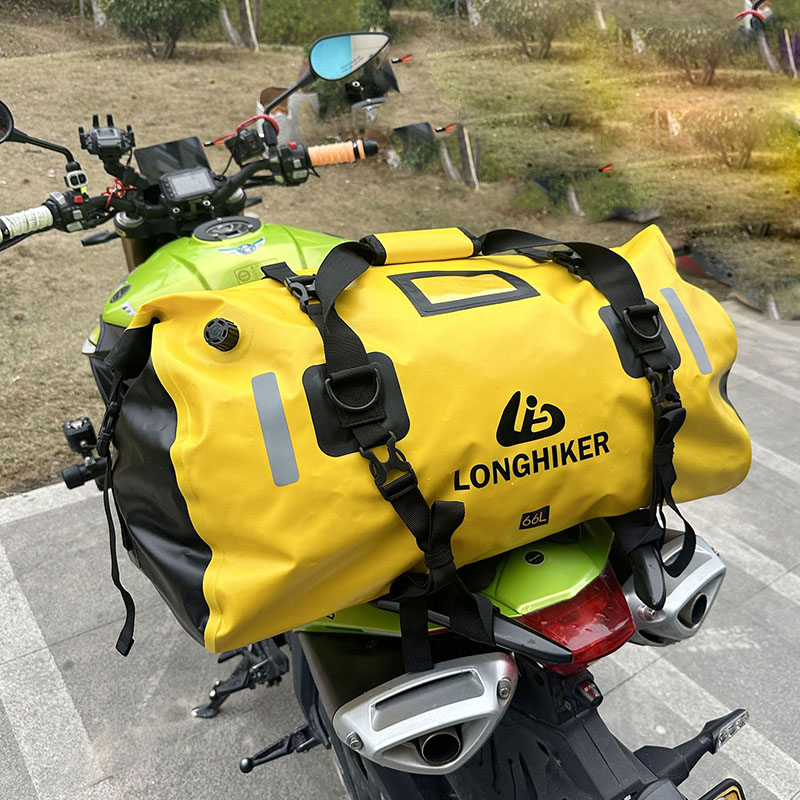 Motorcycle Gear Warehouse - กระเป๋าใส่ของท้ายรถมอเตอร์ไซค์แบบสะท้อนแสง อุปกรณ์เสริมสำหรับการเดินทางกลางแจ้ง ใช้ได้กับรถมอเตอร์ไซค์ทั่วไป