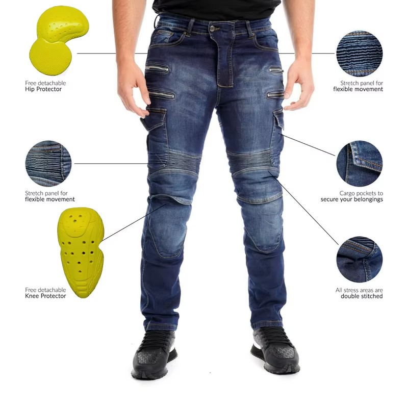 กางเกงยีนส์ขี่มอเตอร์ไซค์สำหรั - Motorcycle Gear Jeans บทวิจารณ์และราคา