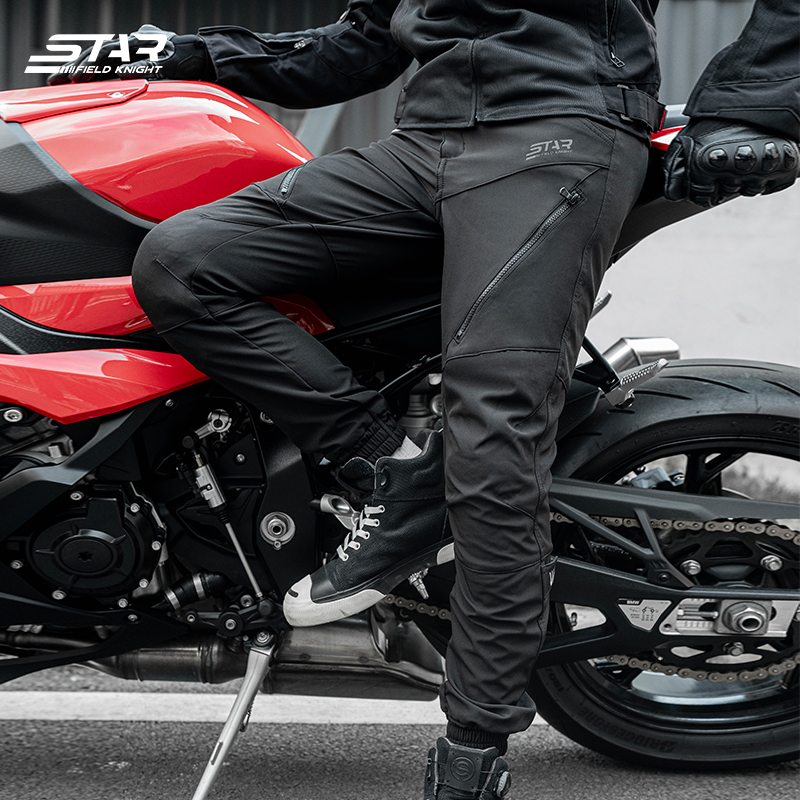 กางเกงขี่มอเตอร์ไซค์ผู้ชาย SFK - Motorcycle Gear Jeans บทวิจารณ์และราคา