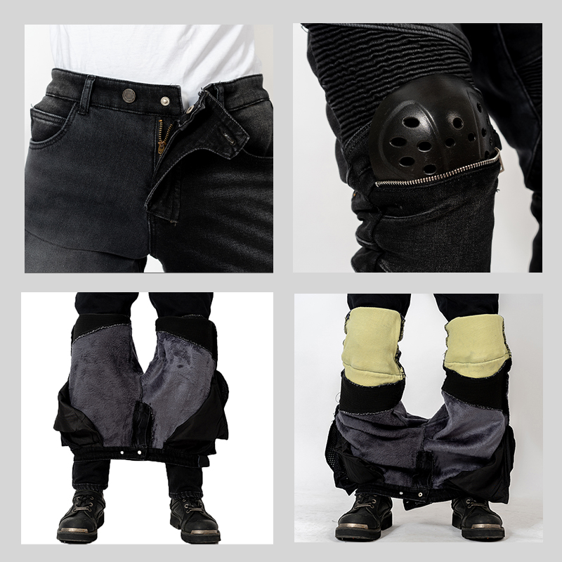กางเกงมอเตอร์ไซค์ฤดูหนาวแบบอุ่ - Motorcycle Gear Jeans บทวิจารณ์และราคา